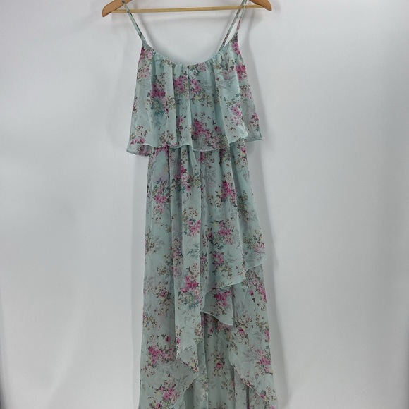 Cinderella by Disneyflowing princess floral hi low spaghetti strap dress medium - Picture 1 of 13